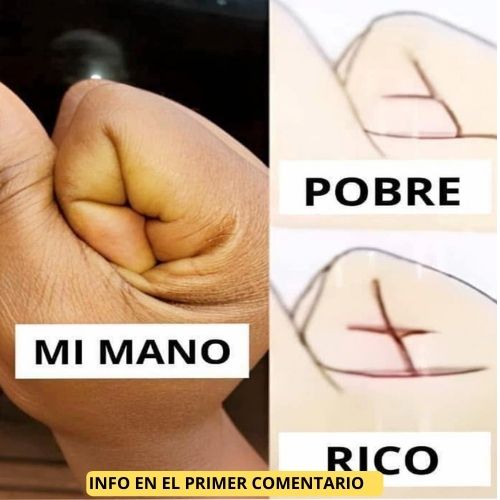 Manos etiquetadas como 'Pobre' y 'Rico'