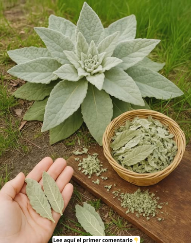 Hojas de gordolobo para remedios naturales
