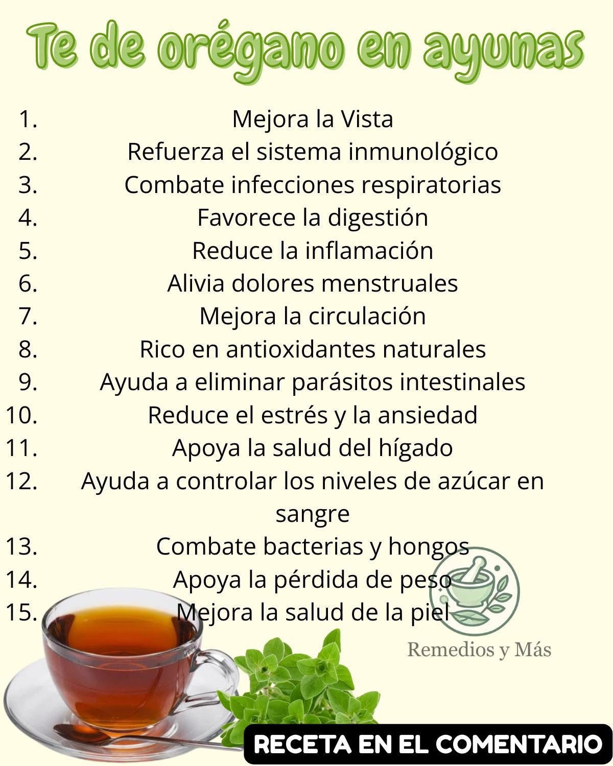 Té de orégano en ayunas