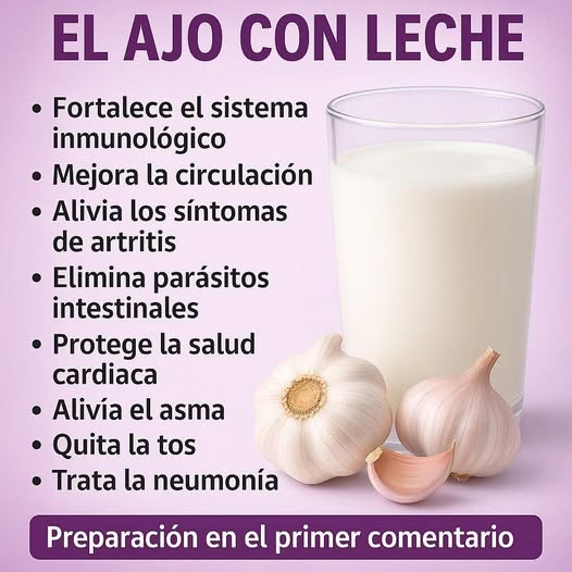 Beneficios del ajo con leche