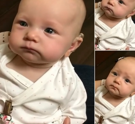 Reacción de un bebé sordo al escuchar a su madre por primera vez