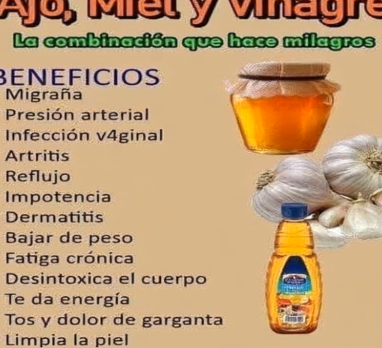 Ajo, miel y vinagre: una maravilla medicinal