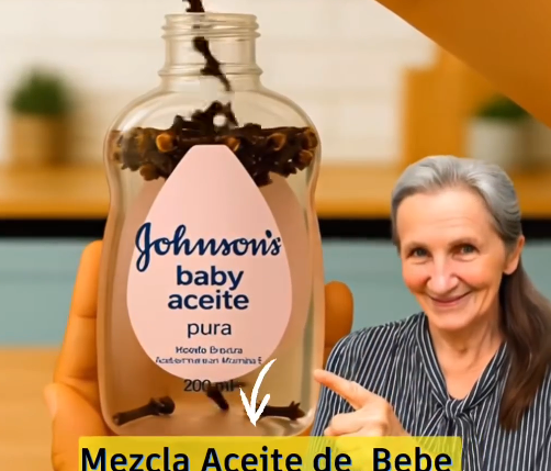 Mezcla de aceite de bebé y clavos de olor
