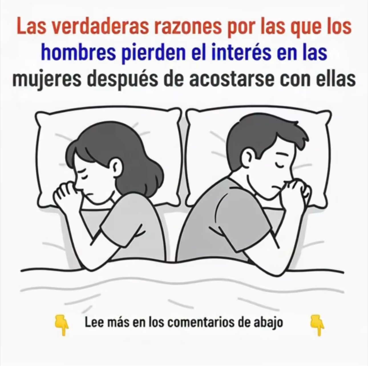 Hombre y mujer dándose la espalda