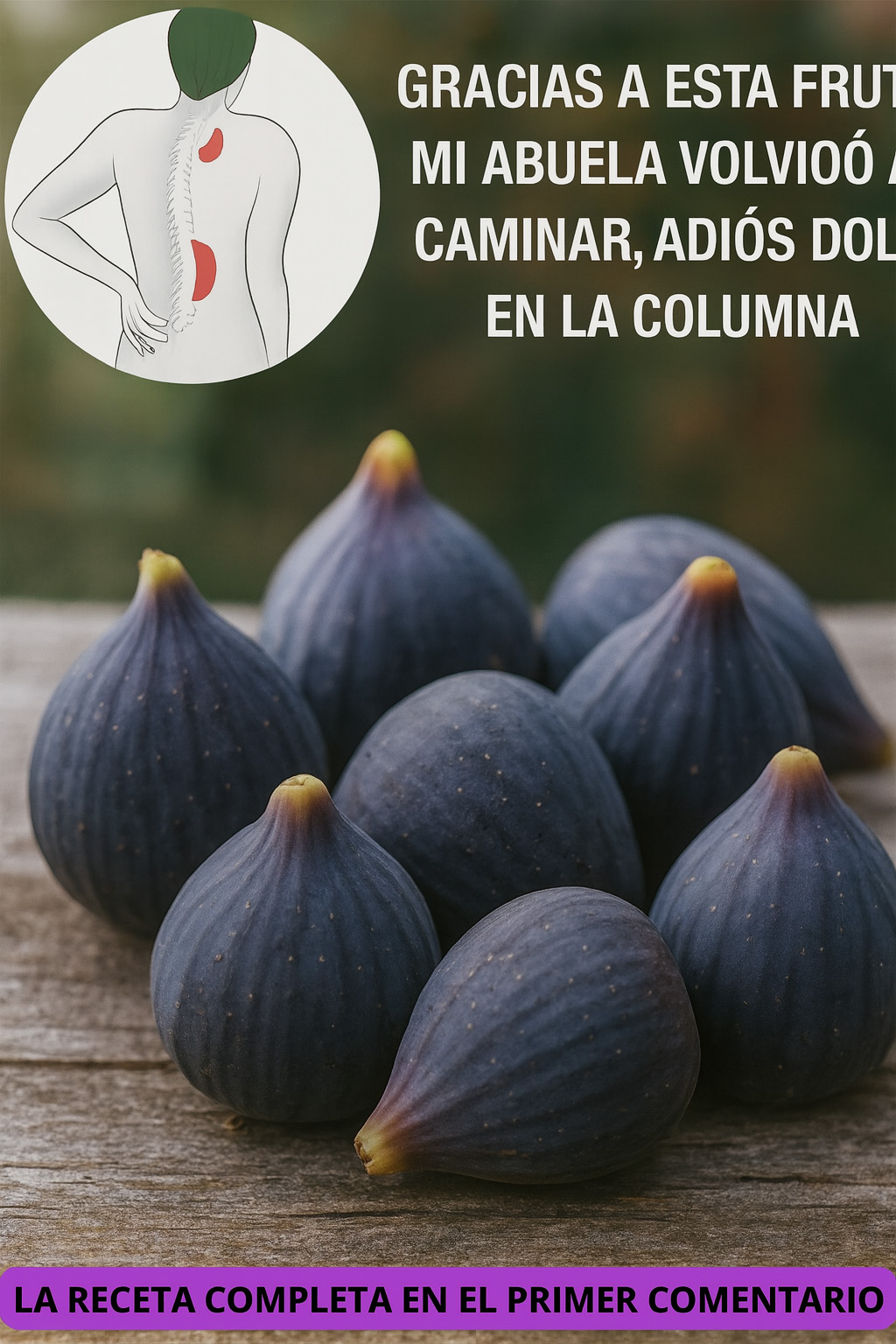 Higos frescos sobre una superficie de madera