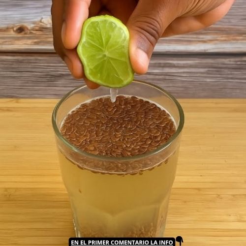 Bebida de linaza y limón