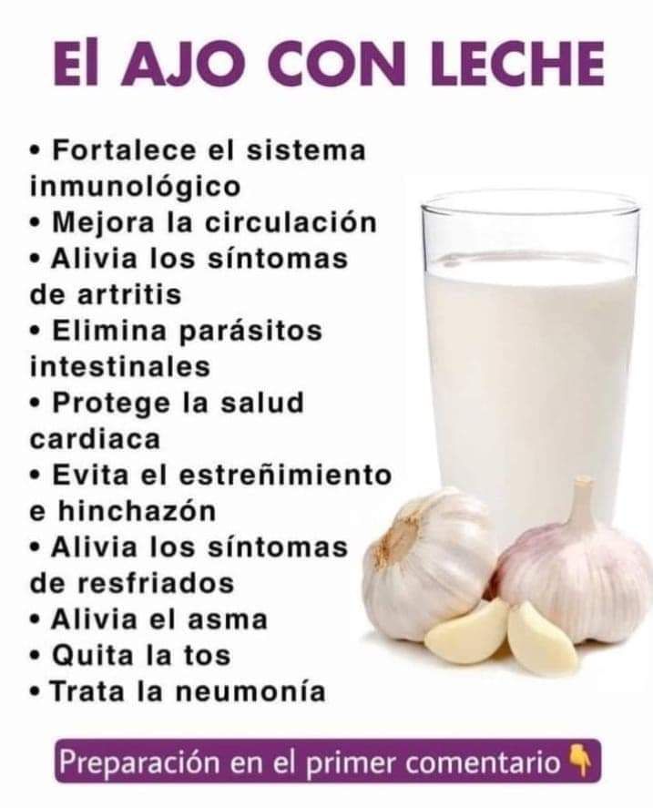 Ajo y Leche, Remedio Natural