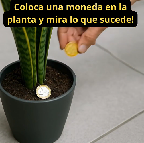 Planta con moneda