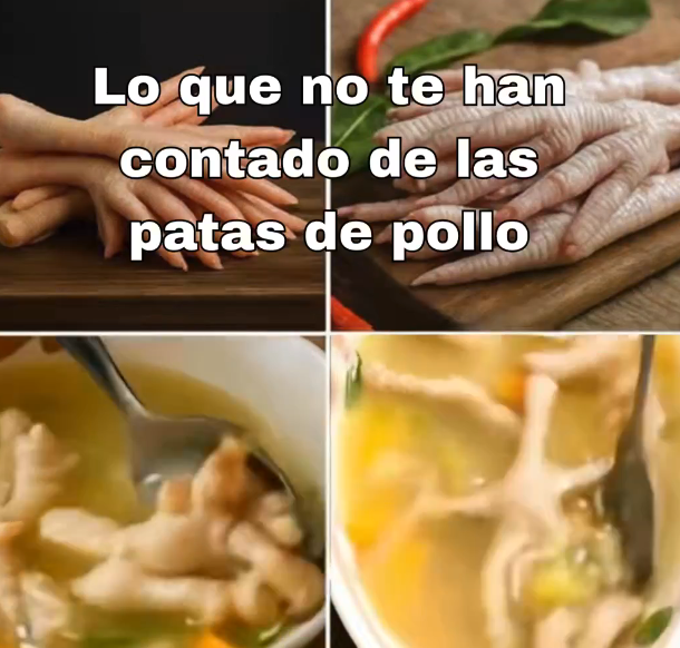Caldo de patas de pollo