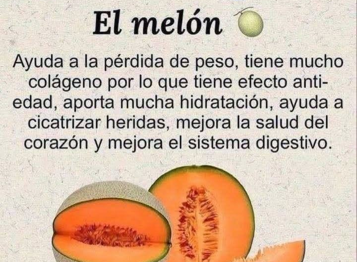 Melón: una fruta refrescante, nutritiva y fácil de incluir en una dieta saludable