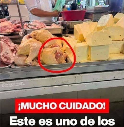 ¿Es peligroso vender queso junto al pollo crudo? El riesgo que muestra la imagen viral