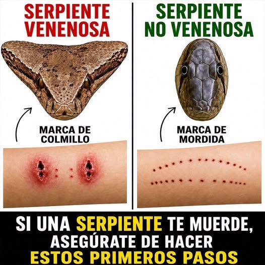 Mordedura de serpiente: primeros auxilios correctos y qué nunca debes hacer