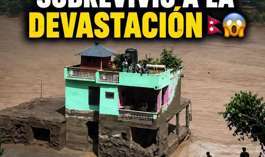 La casa verde de Nepal que resistió la inundación: qué se sabe del video viral